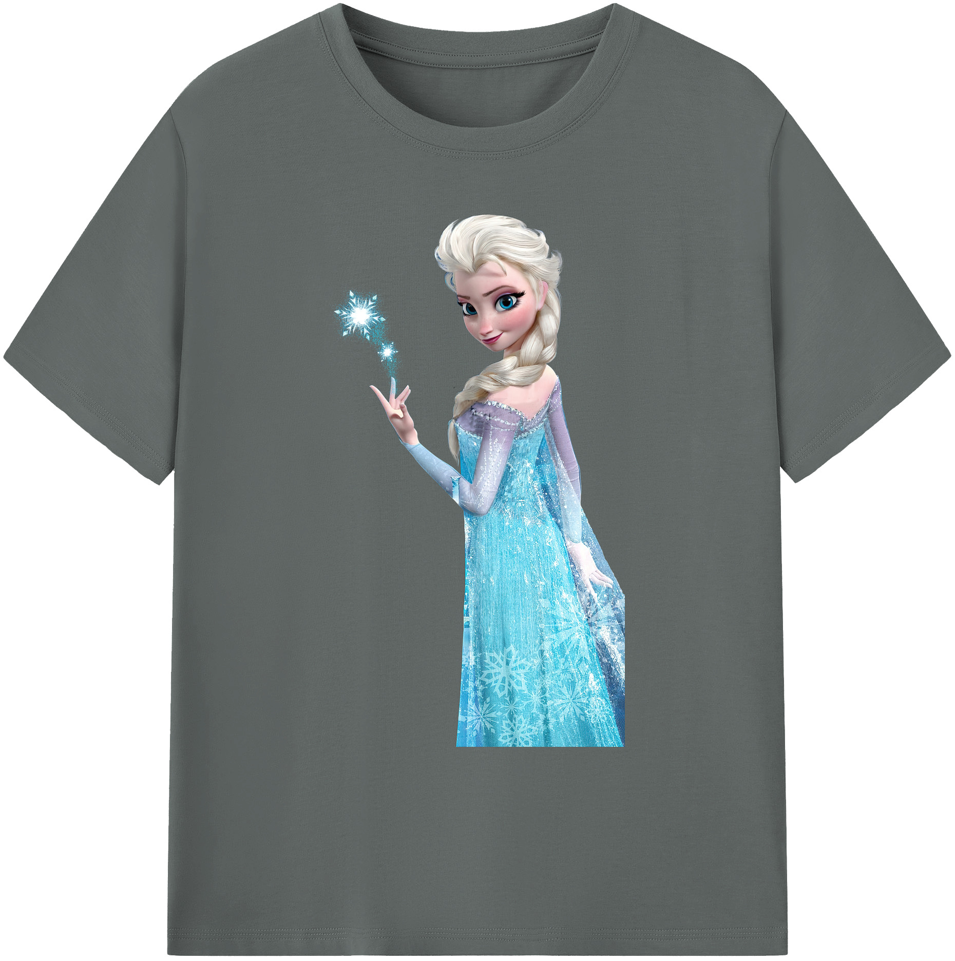 （画像用） アナと雪の女王 アンナ エルサ Frozen Anna Elsa 綿100％ メンズ半袖Tシャツ｜肌触りやわらか＆通気性